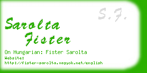 sarolta fister business card